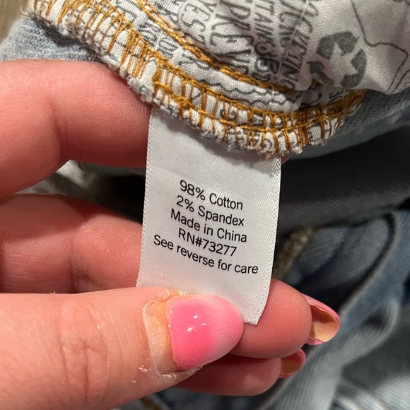 So Super High Rise Wide Leg Jeans Distressed Denim Light Wash Juniors Size 9 - Picture 8 of 11